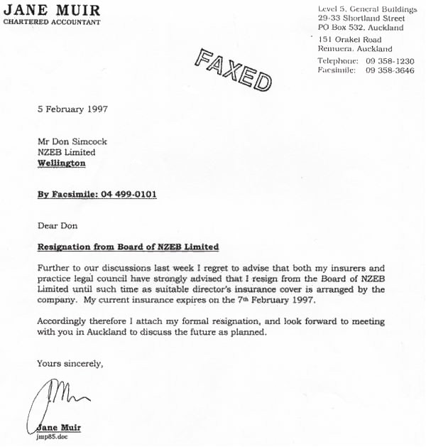 How to write a resignation letter nzz