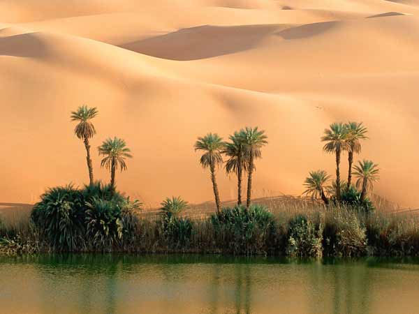 Ouem Elma Lake in Libya