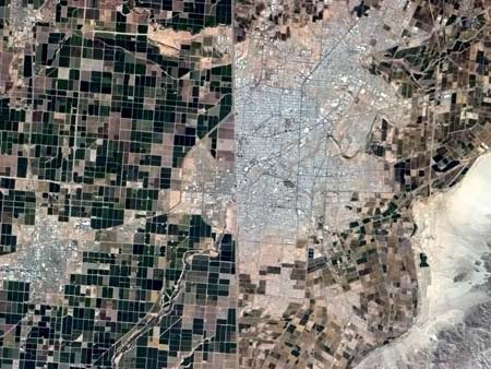 San Diego-Tijuana Border from Space