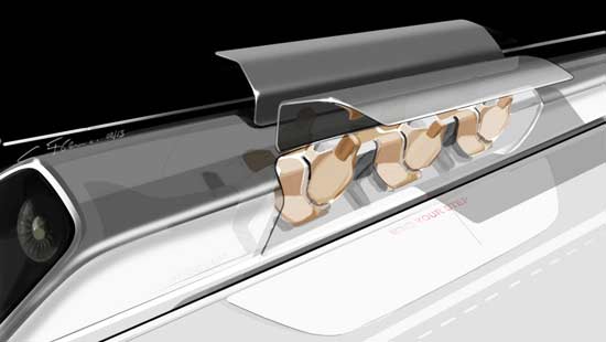 Render of a Hyperloop Pod Ready to Board