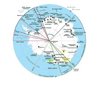 Current Antarctica Claims