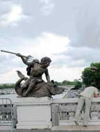 Boy Fishing with Trident