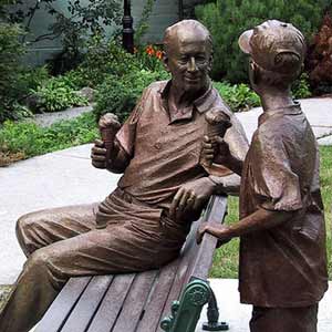 "Ice Cream With Grandson In The Park"