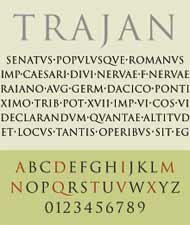 Trajan (a serif font)