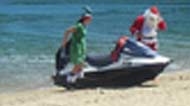 In Australia, Santa Arrives by Jetski