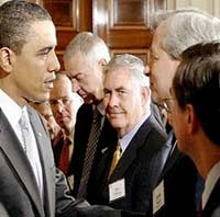 Obama with Goldman Sachs Execs