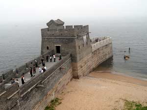 End of the Great Wall of China