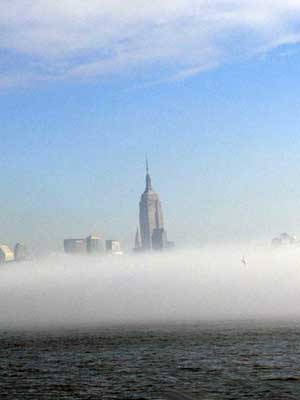 Heavy Fog Creeps over NYC