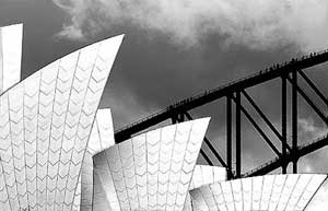 Sydney Opera House Roof against Day Sky