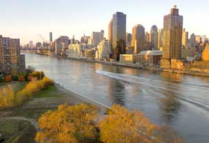 Downriver toward Lower Manhattan