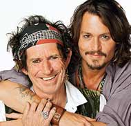 Keith Richards and Johnny Depp