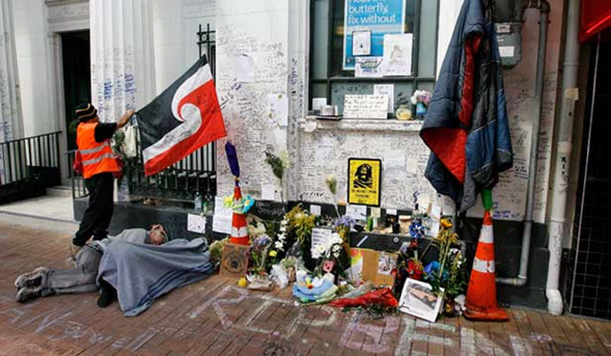 Ben Hana's Temporary Courtenay Place Memorial