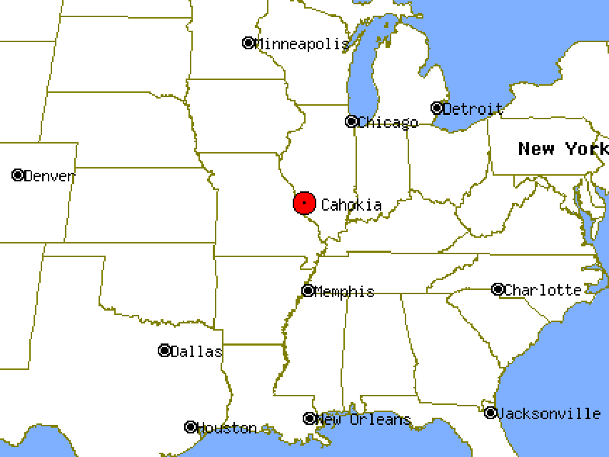 Location of Cahokia