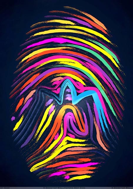 Coloured Thumbprint 