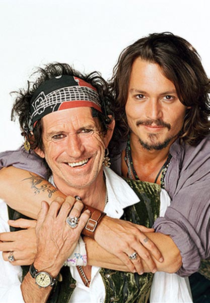 Keith Richards and Johnny Depp