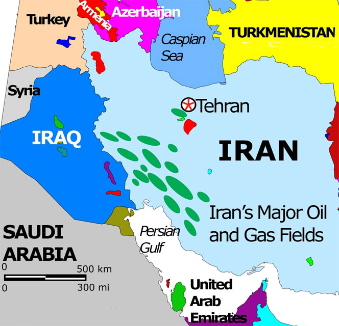 Oil Map of Iran