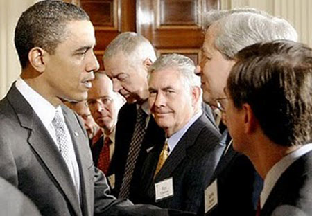 Obama with Goldman Sachs Execs