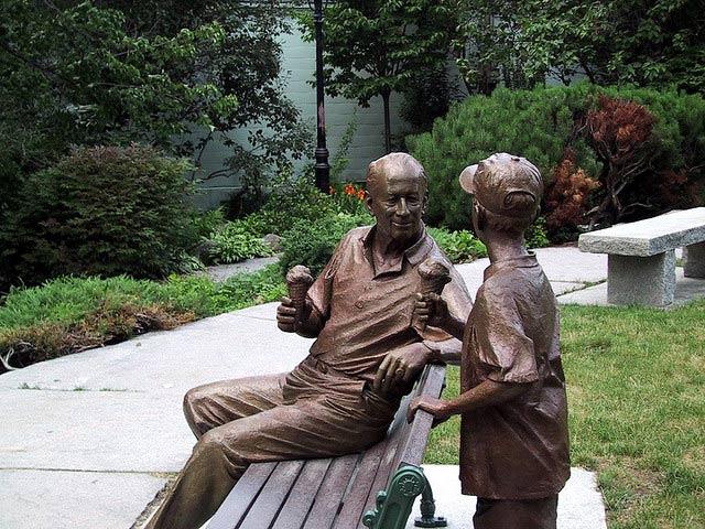 "Ice Cream With Grandson In The Park"